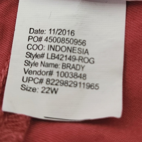 Bandolino "brady" Women's Size 22W Skimmer Shorts Salmon Modest‎ Stretch - Picture 9 of 12